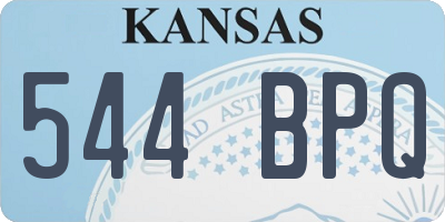 KS license plate 544BPQ
