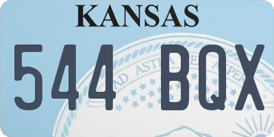 KS license plate 544BQX