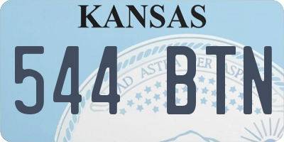 KS license plate 544BTN
