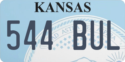 KS license plate 544BUL