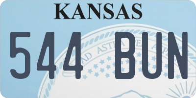 KS license plate 544BUN