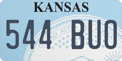 KS license plate 544BUO