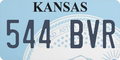 KS license plate 544BVR