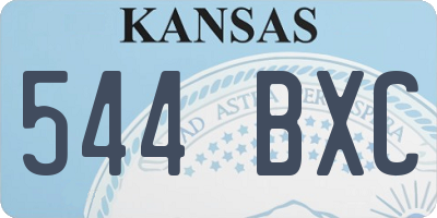 KS license plate 544BXC