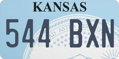 KS license plate 544BXN