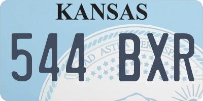 KS license plate 544BXR