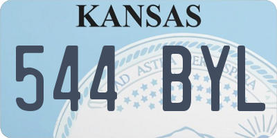 KS license plate 544BYL