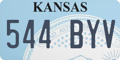 KS license plate 544BYV