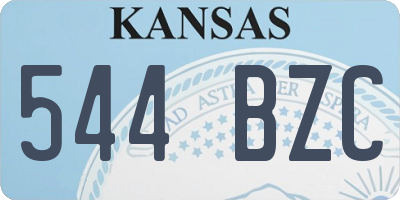 KS license plate 544BZC