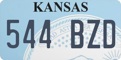 KS license plate 544BZD