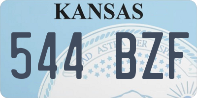 KS license plate 544BZF