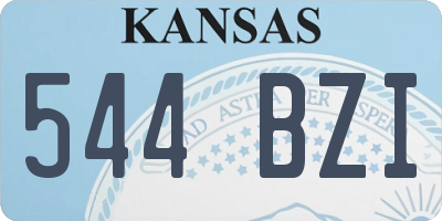 KS license plate 544BZI
