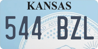KS license plate 544BZL
