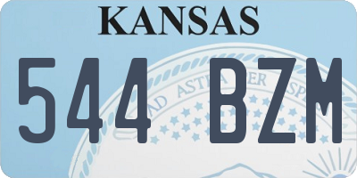 KS license plate 544BZM