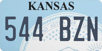 KS license plate 544BZN