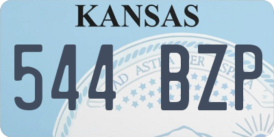 KS license plate 544BZP