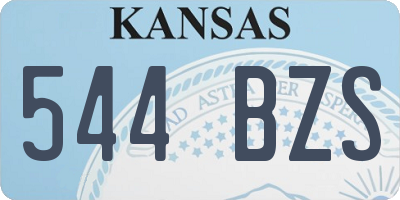 KS license plate 544BZS