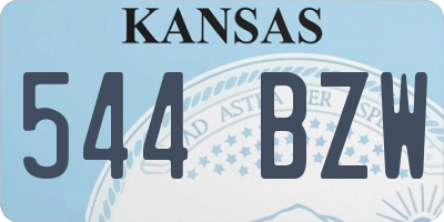 KS license plate 544BZW