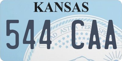 KS license plate 544CAA