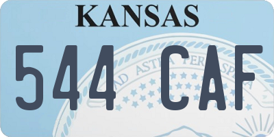 KS license plate 544CAF