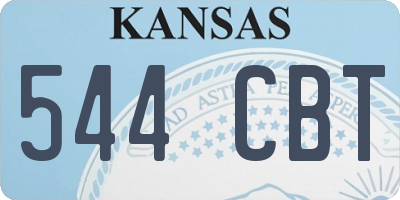 KS license plate 544CBT