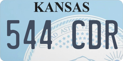 KS license plate 544CDR