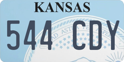 KS license plate 544CDY