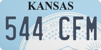 KS license plate 544CFM