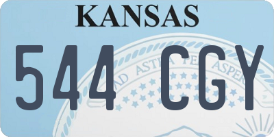 KS license plate 544CGY