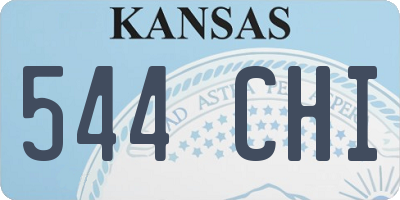KS license plate 544CHI