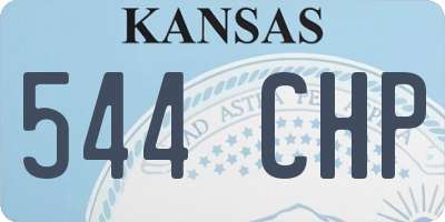 KS license plate 544CHP