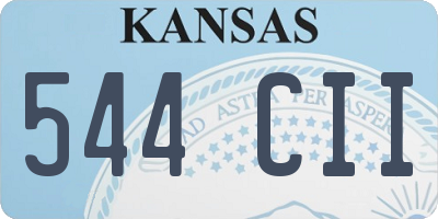 KS license plate 544CII