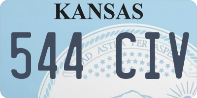 KS license plate 544CIV
