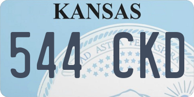 KS license plate 544CKD