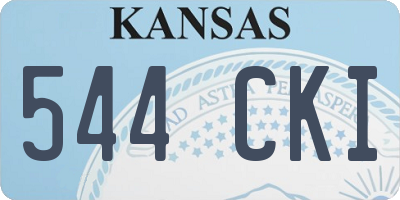 KS license plate 544CKI