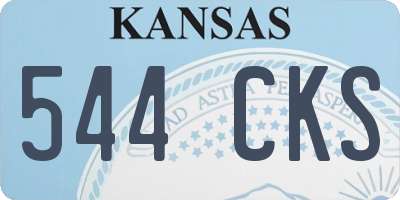 KS license plate 544CKS