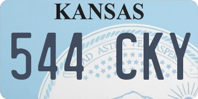 KS license plate 544CKY