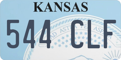 KS license plate 544CLF