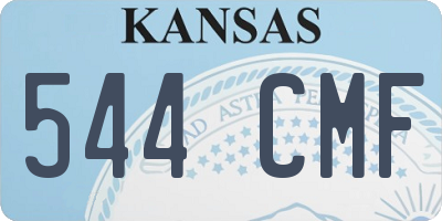 KS license plate 544CMF