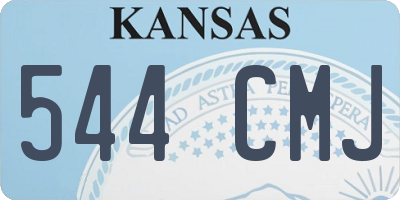 KS license plate 544CMJ