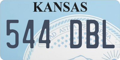 KS license plate 544DBL