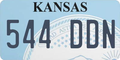KS license plate 544DDN