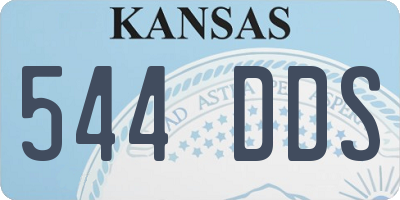 KS license plate 544DDS