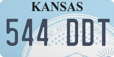 KS license plate 544DDT