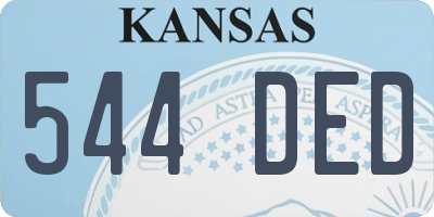KS license plate 544DED