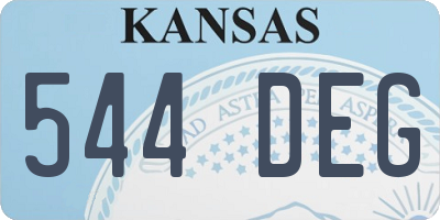 KS license plate 544DEG