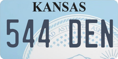 KS license plate 544DEN