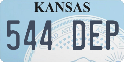 KS license plate 544DEP