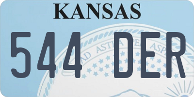 KS license plate 544DER