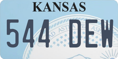 KS license plate 544DEW